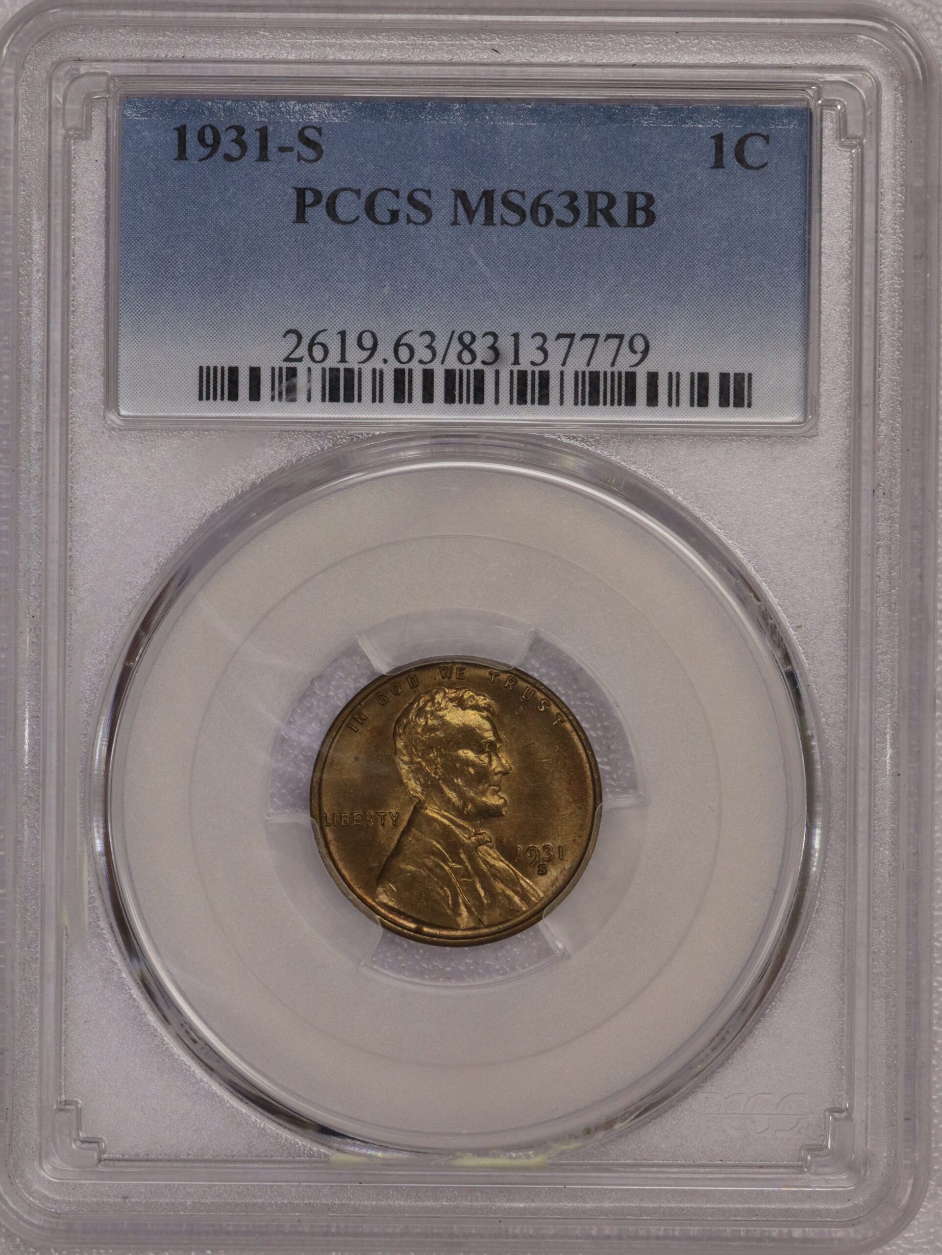 1931 S Lincoln Wheat Cent MS63 RB 83137779