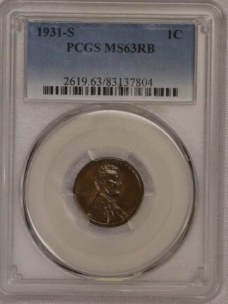 1931 S Lincoln Wheat Cent MS63 RB 83137804