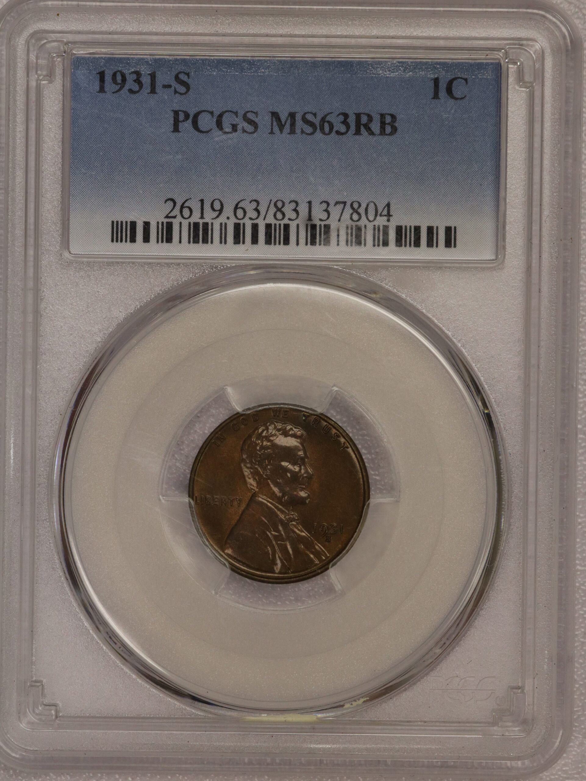 1931 S Lincoln Wheat Cent MS63 RB 83137804