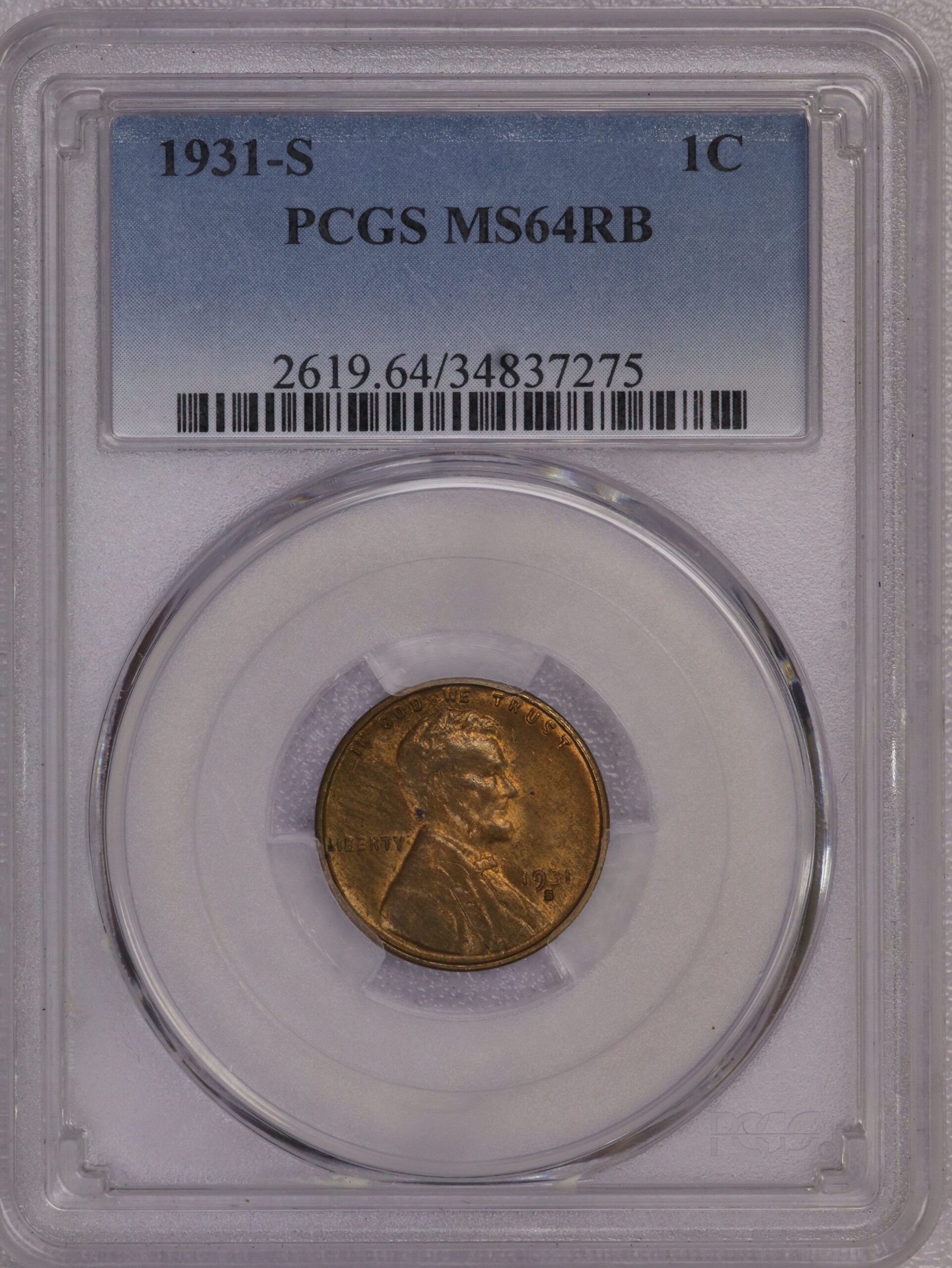 1931 S Lincoln Wheat Cent MS64 RB 34837275