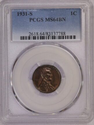 1931 S Lincoln Wheat Cent MS64 BN 83137788