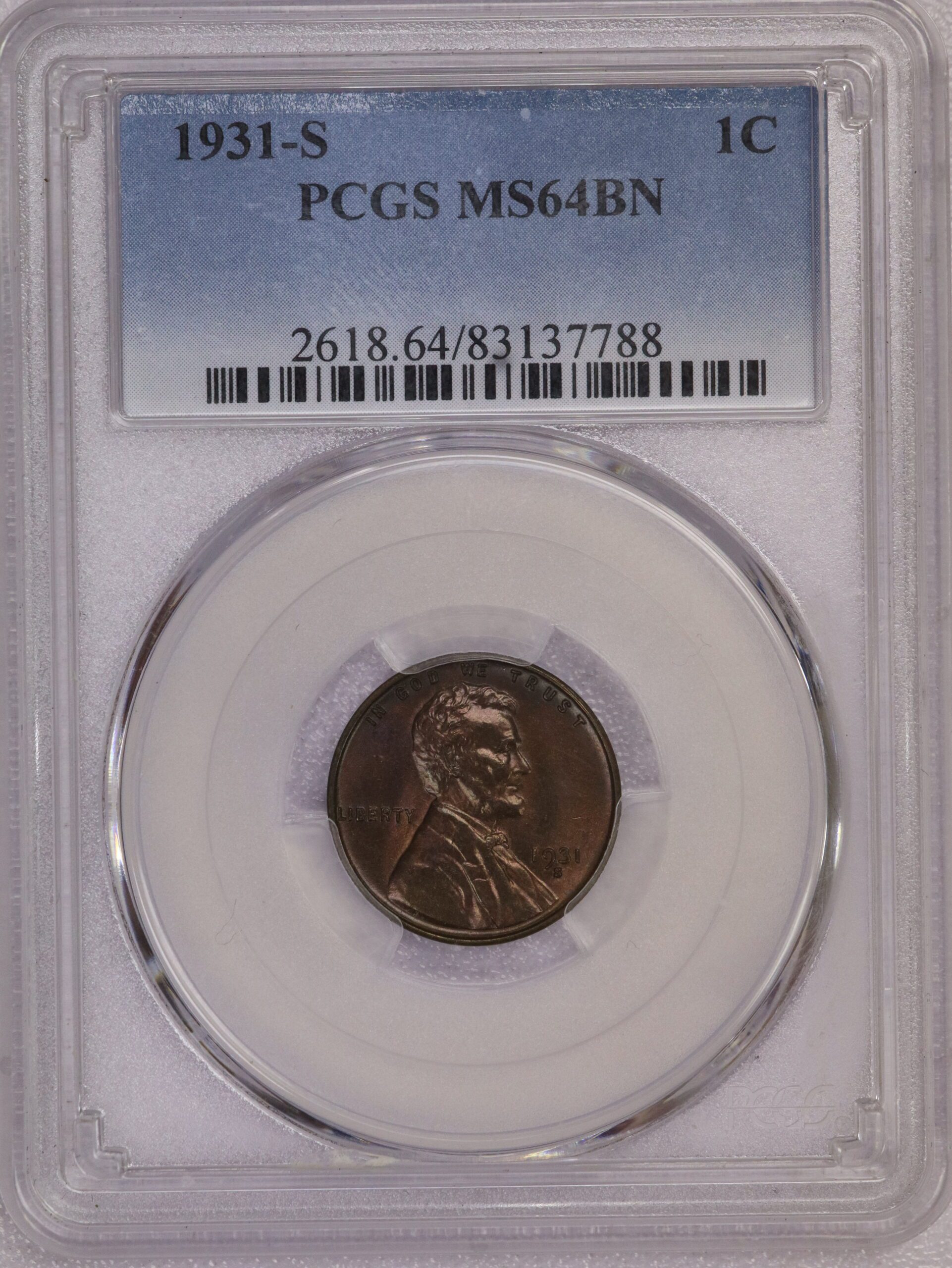 1931 S Lincoln Wheat Cent MS64 BN 83137788