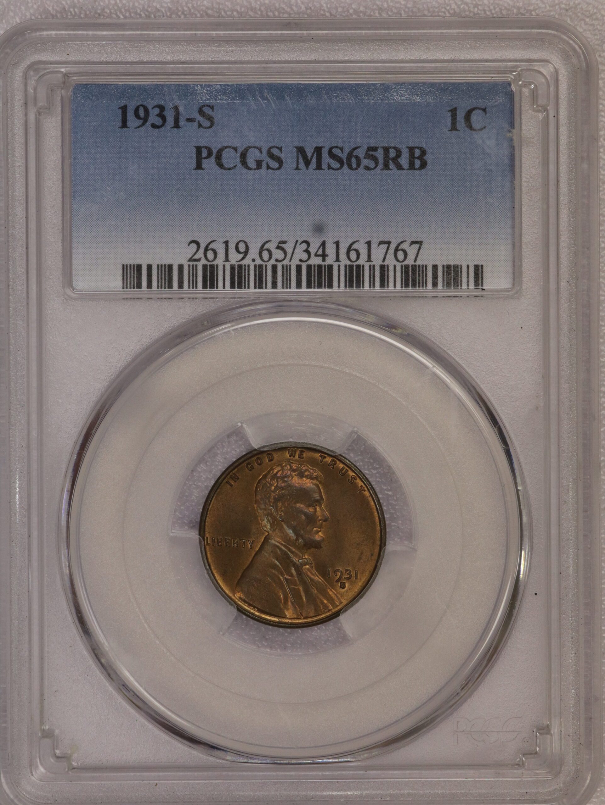 1931 S Lincoln Wheat Cent MS65 RB 34161767