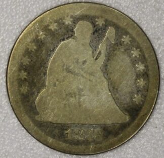 AUCTION- 1876 Seated Liberty Quarter Very Worn