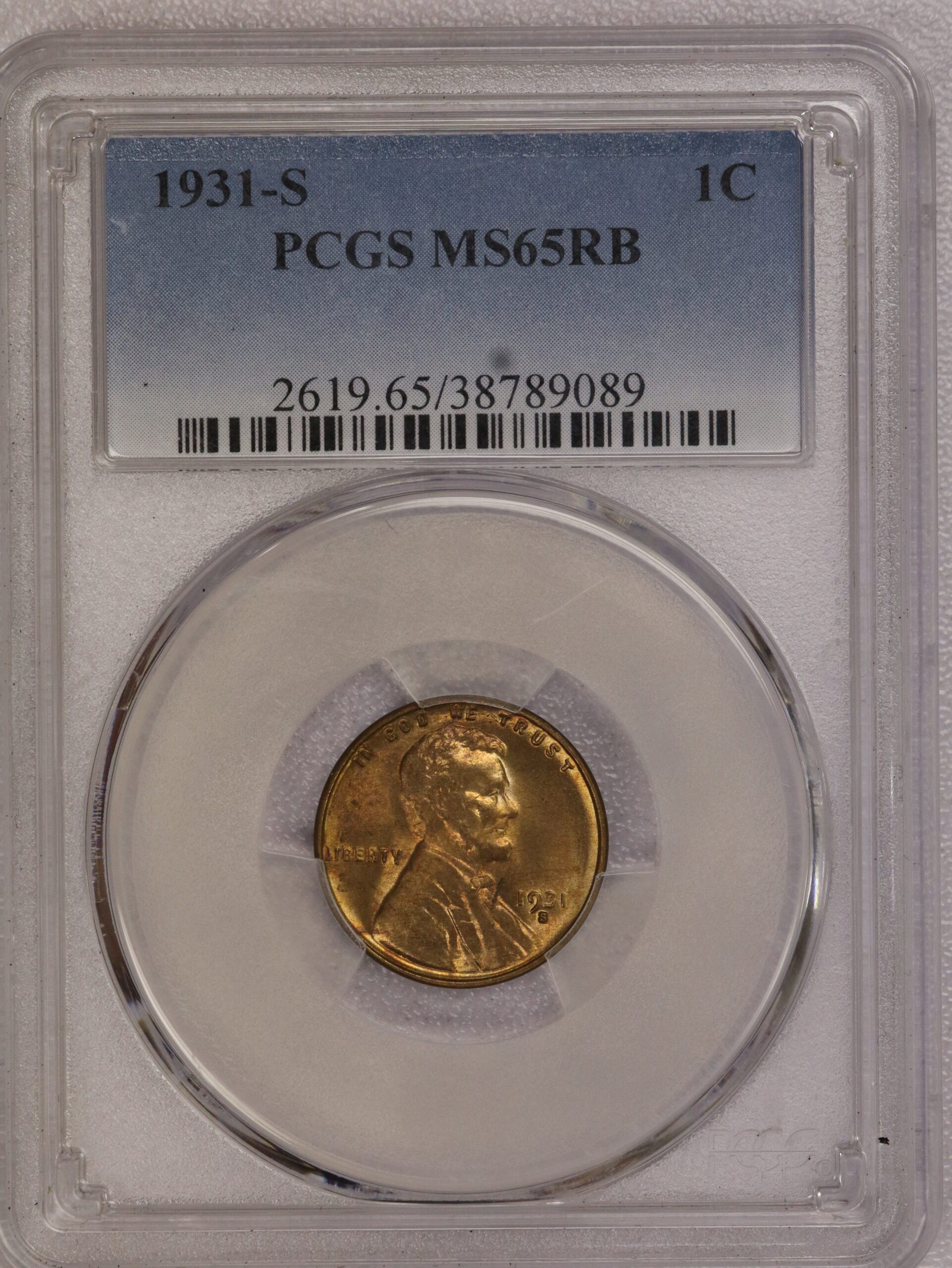 1931 S Lincoln Wheat Cent MS65 RB 38789089
