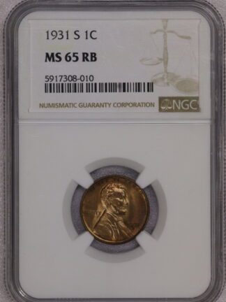 1931 S Lincoln Wheat Cent MS65 RB NGC