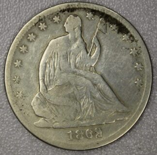 1862-S Seated Liberty Half Dollar Very Good Cleaned