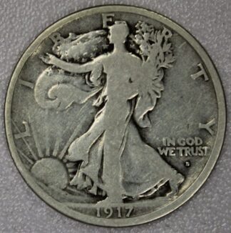 1917-D Obverse Mint Mark Walking Liberty Half Dollar Good