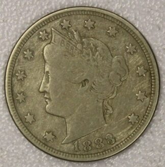 1883 With Cents Liberty head V Nickel Fine