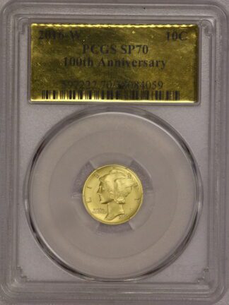 2016 W Gold Mercury Dime SP70 PCGS