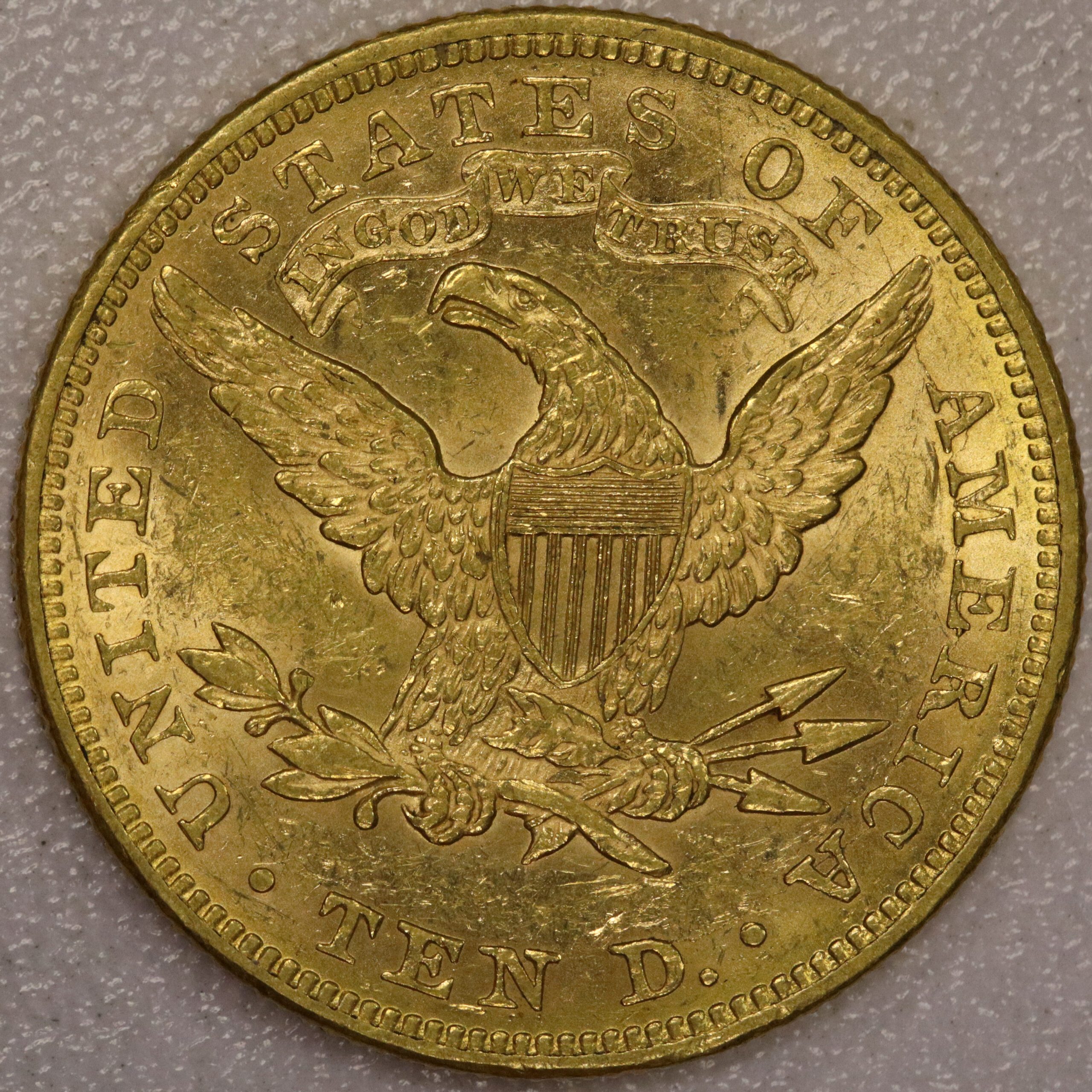 1891 $10 Gold Liberty UNC - Image 2