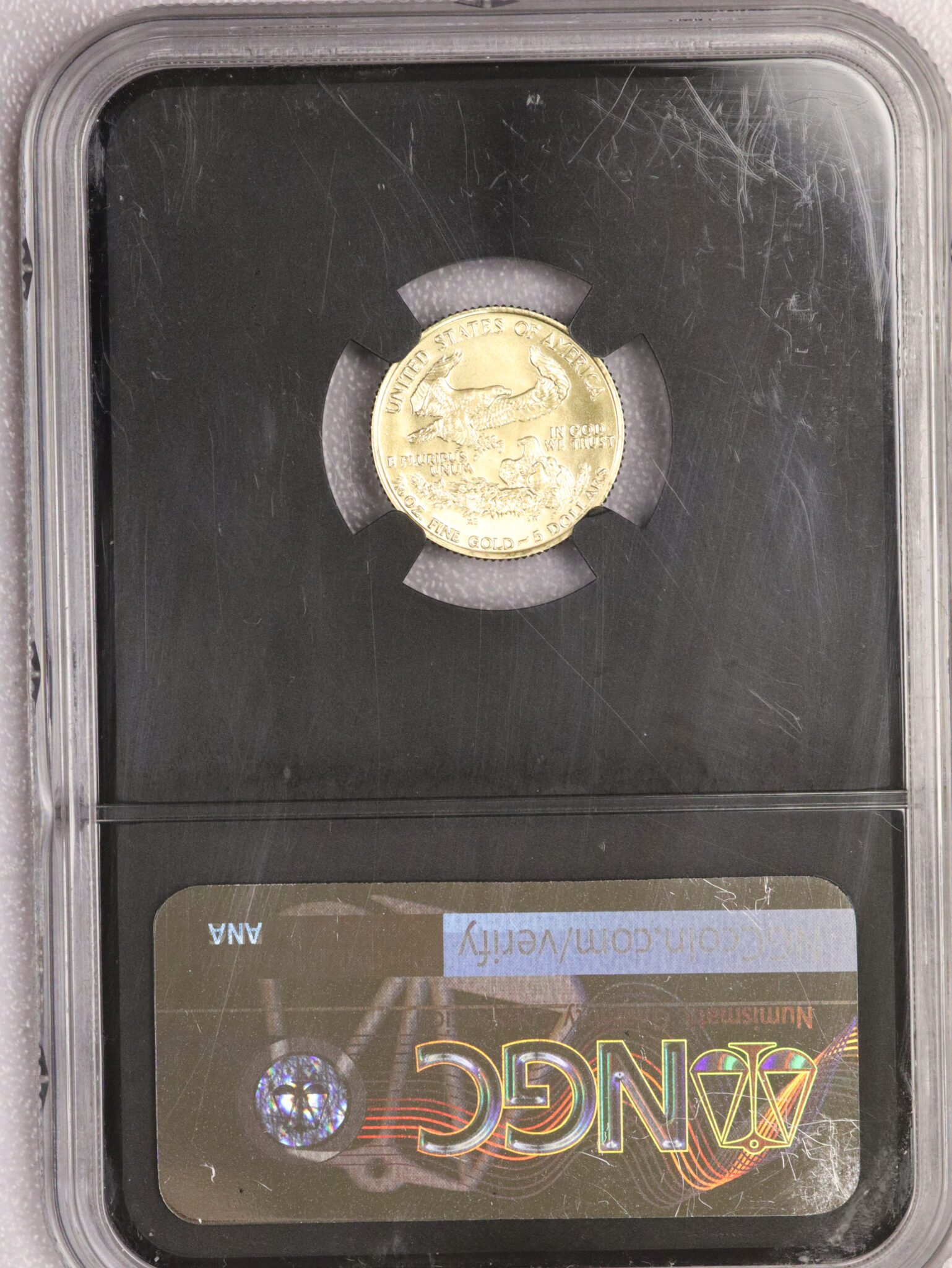 1986 $5 Gold Eagle 1/10th oz NGC MS69 Black Label – Portsmouth Coin ...
