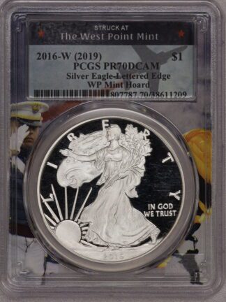 2016 W Silver Eagle West Point Mint Label PR70 PCGS