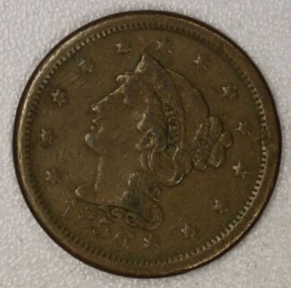 AUCTION-   1856 Braided Hair Large Cent
