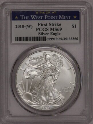 2018 (W) Silver Eagle The West Point Mint Label MS69 PCGS