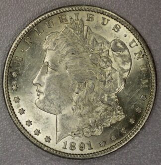 1891-S Morgan Silver Dollar UNC