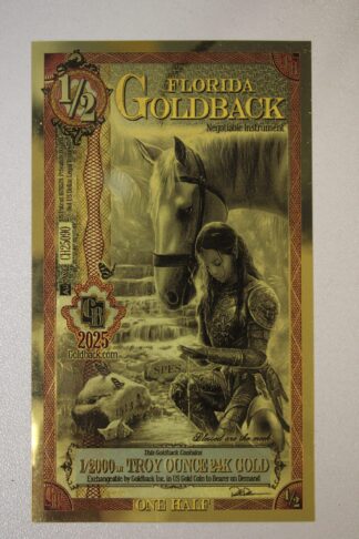 One (1) Florida 1/2 Goldback 2025