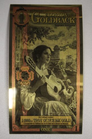 One (1) Florida 1 Goldback 2025