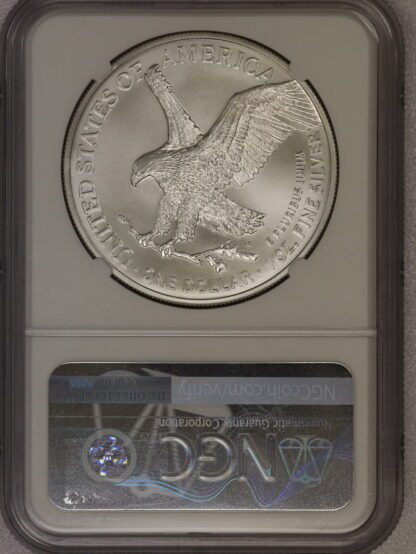 2021 Silver Eagle First Day Of Production Type 2 MS70 NGC Signed