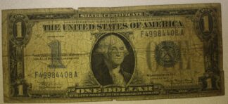 AUCTION-   1934 One Dollar Silver Certificate Funny Back VERY Circulated
