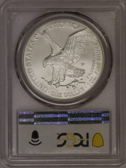2022 W Silver Eagle Burnished SP70 PCGS West Point Blue Label