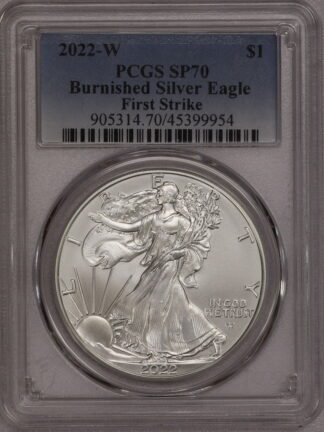 2022 W Silver Eagle Burnished SP70 PCGS Cert 45399954