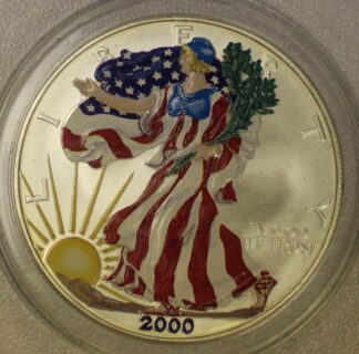 AUCTION-  2000 Colorized American Silver Eagle