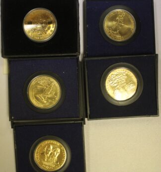 Five (5) Bronze US Mint Bicentennial Medals
