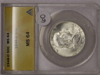 1948-D Franklin Half ANACS MS 64
