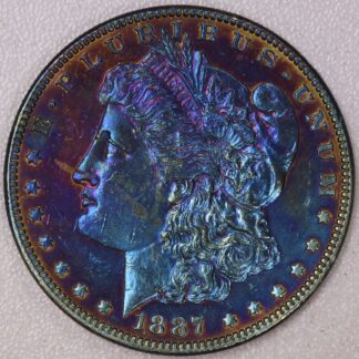 Auction - ARTIFICIALLY TONED! 1887 Morgan Dollar