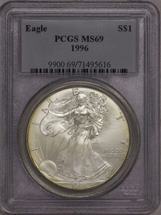 Auction - 1996 Silver Eagle MS69 PCGS