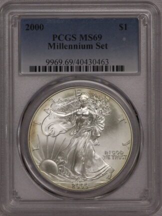 Auction - 2000 Silver Eagle MS69 PCGS Millenium Set