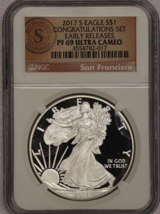 2017 S Silver Early Releases Eagle Congratualtions San Francisco PF69 NGC