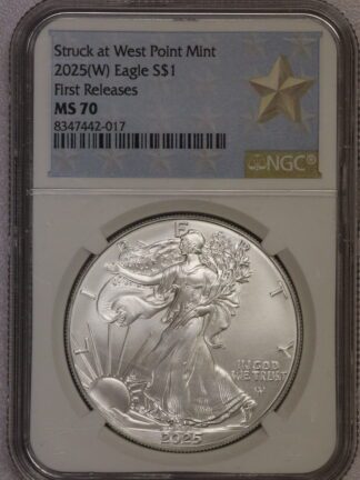 2025 (W) Silver Eagle First Releases Star Label MS70 NGC