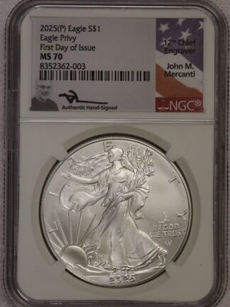 2025 (P) Silver Eagle Eagle Privy MS70 NGC