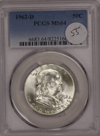 1962-D Franklin Half PCGS MS64