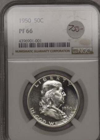 1950 Franklin Half NGC PF 66