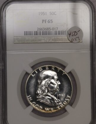 1951 Franklin Half NGC PF65 2663685-017