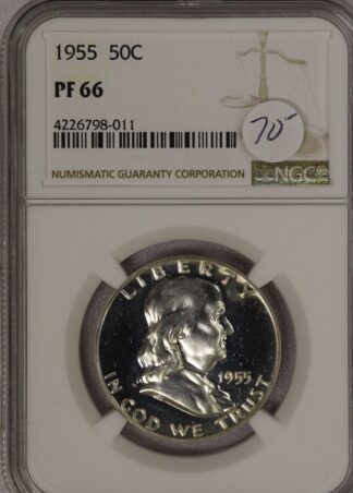 1955 Franklin Half NGC PF66