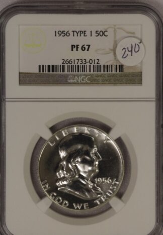 1956 Franklin Half NGC Type 1 PF67