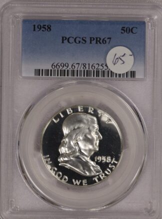 1958 Franklin Half PCGS PR67