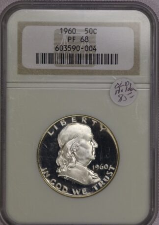 1960 Franklin Half NGC PF68 Old Holder