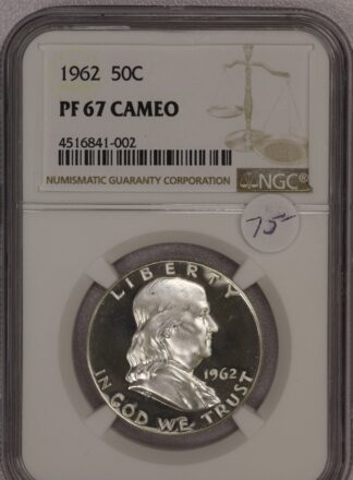 1962 Franklin Half NGC PF67 Cameo