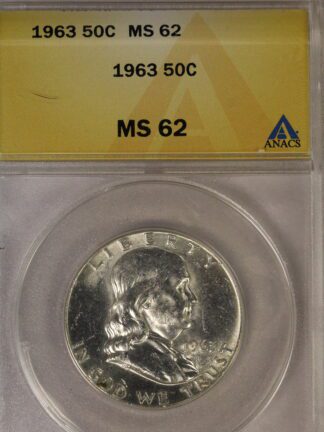 1963 Franklin Half ANACS MS62