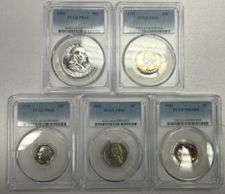 1951 Proof Set 5 Coins PCGS Graded