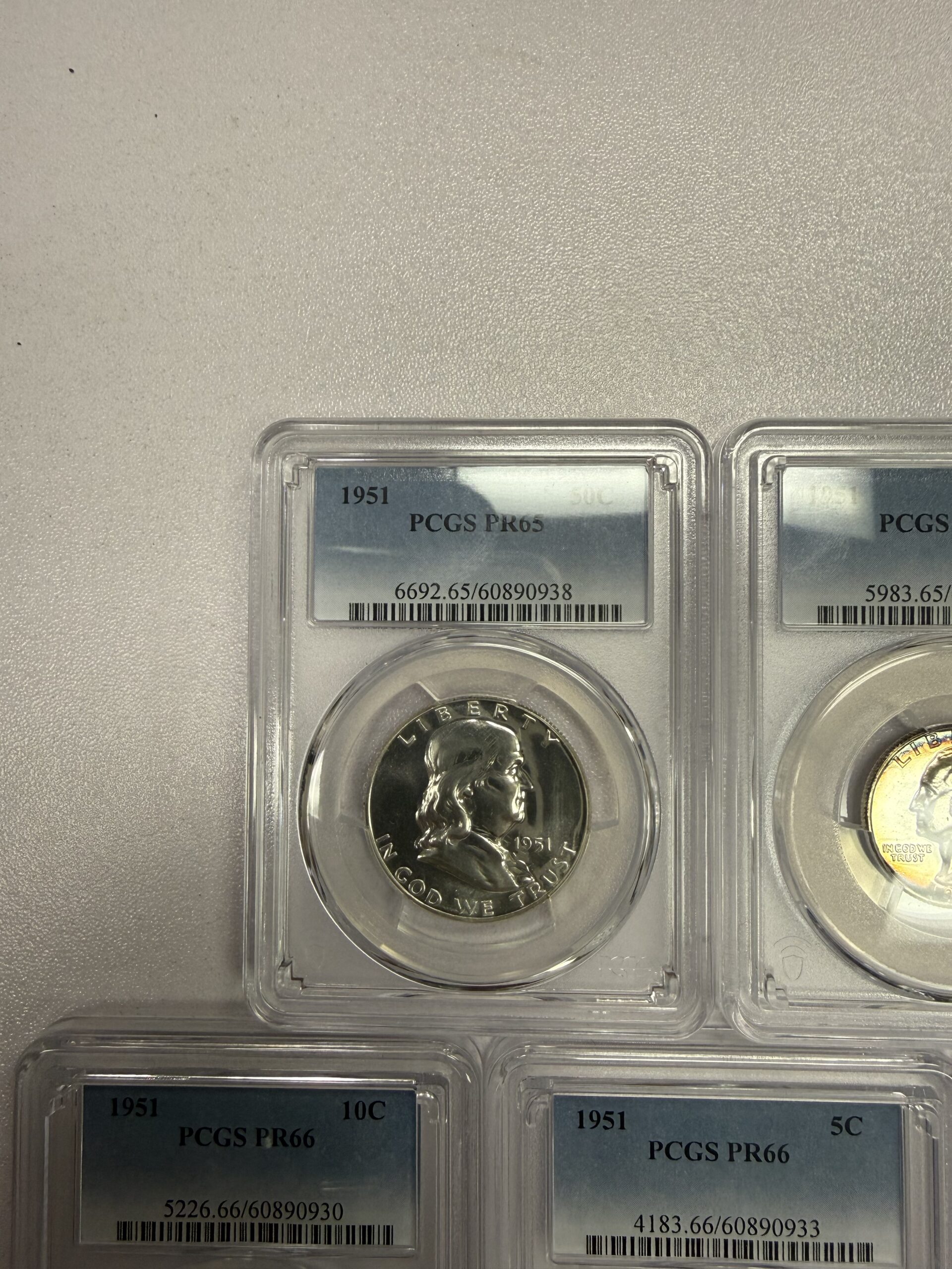 1951 Proof Set 5 Coins PCGS Graded - Image 4