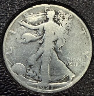 1921 Walking Half Dollar AG Cleaned