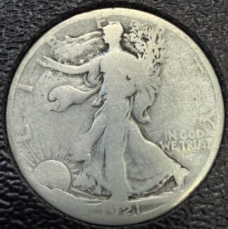 1921 S Walking Half Dollar AG Cleaned