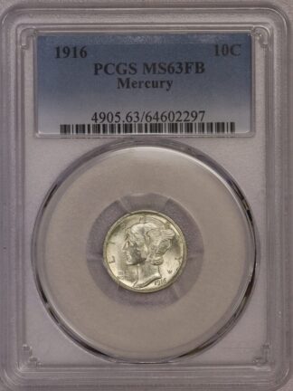 1916 Mercury Dime MS63 FB PCGS