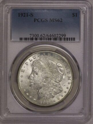 1921 S Morgan Dollar MS62 PCGS